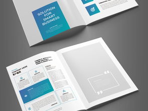 大氣藍色企業畫冊設計與網絡技術服務